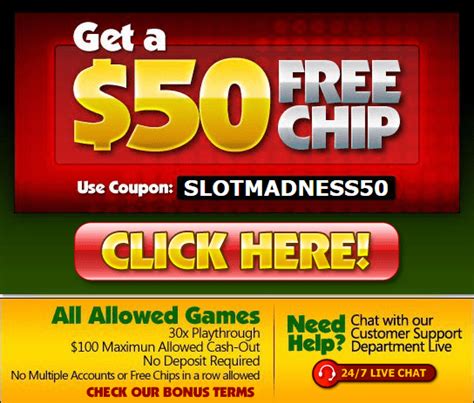 slot madness free chip code.